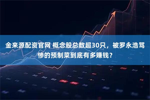 金来源配资官网 概念股总数超30只，被罗永浩骂惨的预制菜到底有多赚钱？