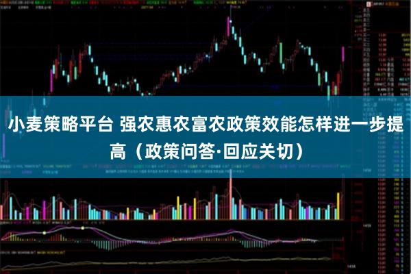 小麦策略平台 强农惠农富农政策效能怎样进一步提高（政策问答·回应关切）